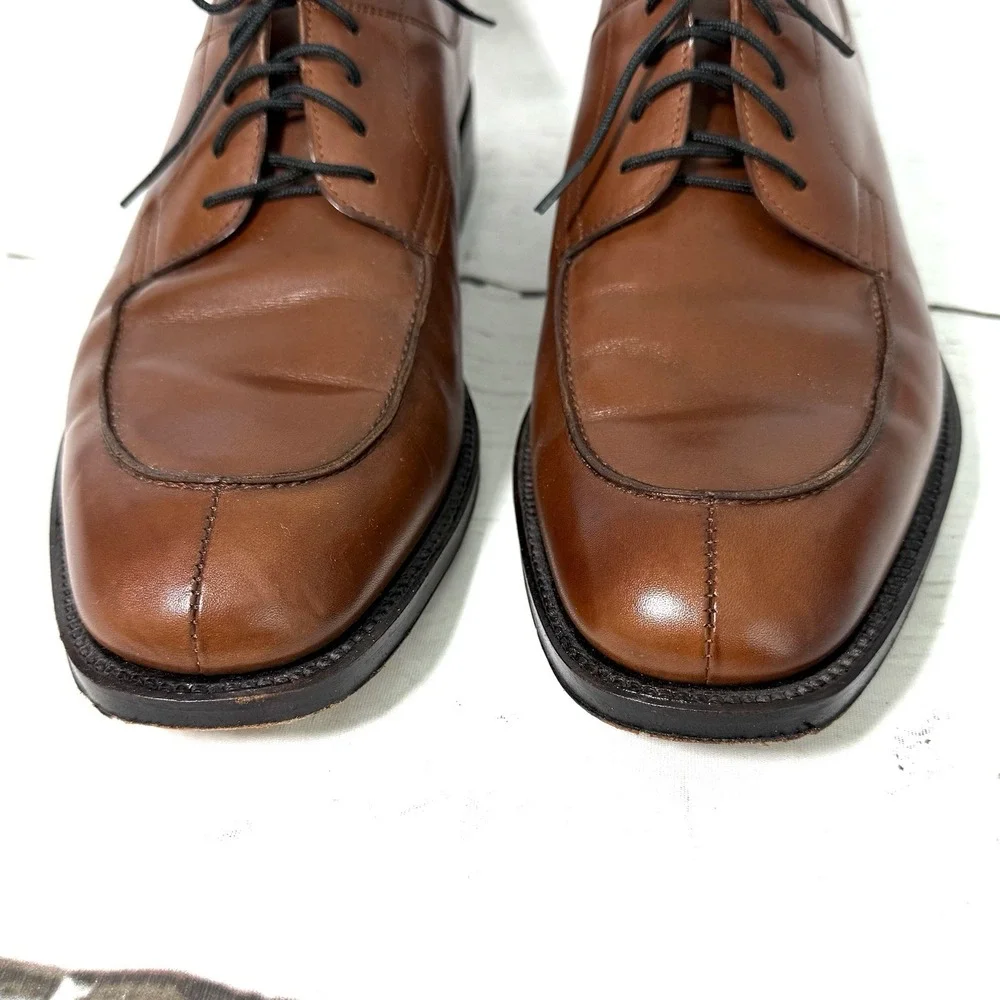 Salvatore Ferragamo Tramezza Shoes Men's 9.5 D Brown   Oxford Old Money Italy